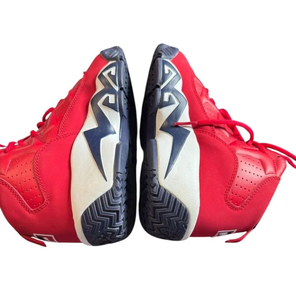 Fila MB Boy's Red & Navy Retro High-Top Basketball Shoes Sz‎ 5.5 NWOB